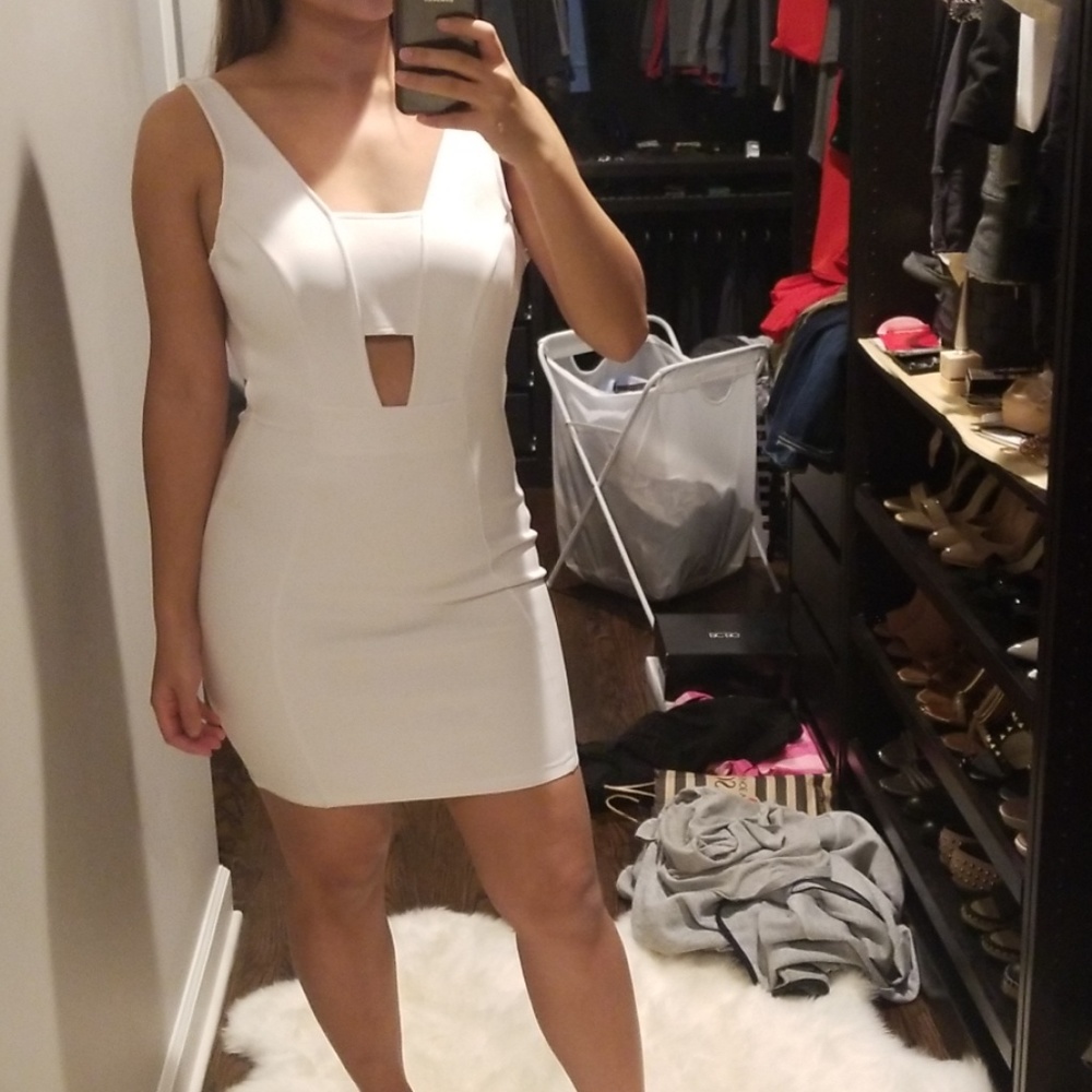 Worn once white topshop dress bodycon dress